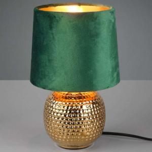 Lampa stołowa RL Light Nocna LAMPKA stojąca SOPHIA R50821015 stołowa LAMPA abażurowa na biurko ceramiczna zielona złota 3