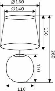 Lampa stołowa RL Light Nocna LAMPKA stojąca SOPHIA R50821015 stołowa LAMPA abażurowa na biurko ceramiczna zielona złota 5