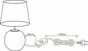 Lampa stołowa RL Light Nocna LAMPKA stojąca SOPHIA R50821015 stołowa LAMPA abażurowa na biurko ceramiczna zielona złota 6