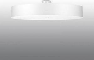 Lampa sufitowa Sollux Sufitowa LAMPA abażurowa SOL SL815 okrągła OPRAWA plafon materiałowy biały 1