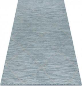 Dywany Łuszczów Dywan SZNURKOWY SIZAL płaskotkany PATIO 3075 Romby - morski niebieski, 78x150 cm 1