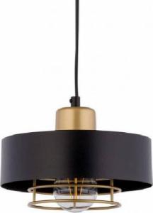 Lampa wisząca Sigma LAMPA wisząca POKER 32060 Sigma loftowa OPRAWA okrągły ZWIS metalowy czarny złoty 1