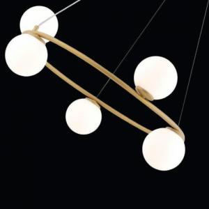 Lampa wisząca Sigma Lampa modernistyczna GAMA KOŁO Sigma 5-punktowa złoty 3