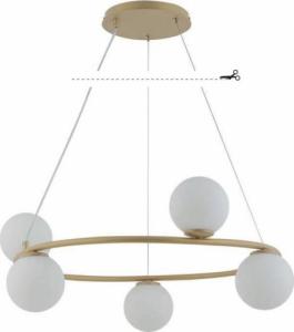 Lampa wisząca Sigma Lampa modernistyczna GAMA KOŁO Sigma 5-punktowa złoty 4