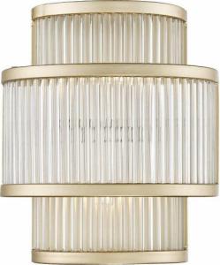 Kinkiet Zumaline LAMPA ścienna SERGIO W0528-02B-V6AC Zumaline klasyczna OPRAWA szklany kinkiet złoty 1