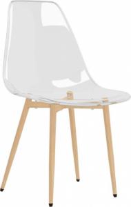 vidaXL vidaXL Krzesła stołowe, 6 szt., przezroczyste, PET 3