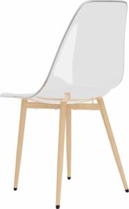 vidaXL vidaXL Krzesła stołowe, 6 szt., przezroczyste, PET 6