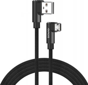 Kabel USB Savio Thunderbolt - microUSB 1 m Czarny (1_815989) 1
