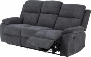 Selsey SELSEY Sofa trzyosobowa Dinah z wysuwanym podnóżkiem grafitowa 2