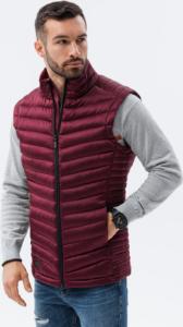 Ombre Bezrękawnik męski pikowany - bordowy V54 XXL/3XL 1