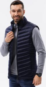 Ombre Bezrękawnik męski pikowany - ciemnoniebieski V54 L/XL 2