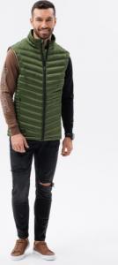 Ombre Bezrękawnik męski pikowany - ciemnozielony V54 S/M 5