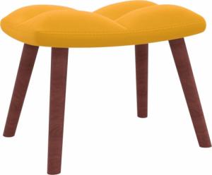 vidaXL vidaXL Fotel bujany z podnóżkiem, musztardowy, obity aksamitem 7