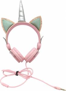 Słuchawki Partner Tele.com Słuchawki nagłowne UNICORN model YLFS-U1 Jack 3,5mm różowe 4