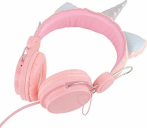 Słuchawki Partner Tele.com Słuchawki nagłowne UNICORN model YLFS-U1 Jack 3,5mm różowe 5