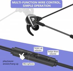 Słuchawki Partner Tele.com Douszne Słuchawki Gamingowe 3D Stereo Sound z Odłączanym Mikrofonem Wintory M31 Czarne 2