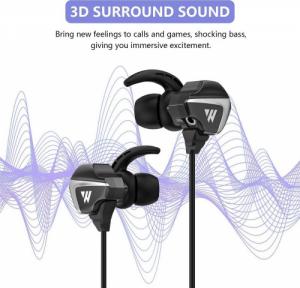 Słuchawki Partner Tele.com Douszne Słuchawki Gamingowe 3D Stereo Sound z Odłączanym Mikrofonem Wintory M31 Czarne 4