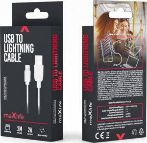 Kabel USB TelForceOne USB-A - Lightning 2 m Biały 1