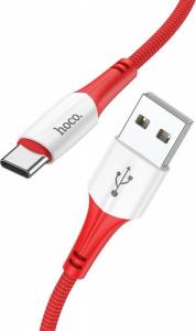 Kabel USB Partner Tele.com USB-A - USB-C Czerwony 1