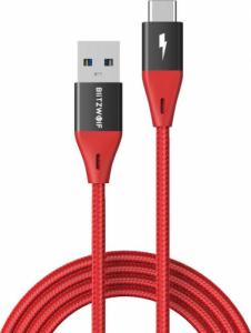 Kabel USB Blitzwolf USB-A - USB-C 1.8 m Czerwony (BW-TC22  Red 1.8m) 1