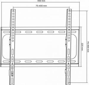 Cabletech Uchwyt ścienny LEC-UCH0151 26'' - 55'' 2