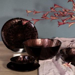 Eurofirany SZKLANA PATERA DEKORACYJNA PATI (03) 16X15X6 CM BRĄZOWY 3