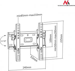 Maclean Uchwyt ścienny MC-667N 13'' - 42'' 2