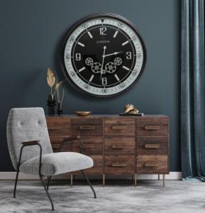 Eurofirany ZEGAR DEKORACYJNY 10 59X11X59 CM CZARNY 2