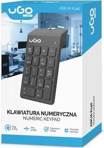 Klawiatura uGo Askja K140 Przewodowa Czarna US 3
