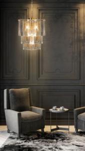 Lampa wisząca Eurofirany LAMPA DALIA (04) (FI) 42X50 CM ZŁOTY 6