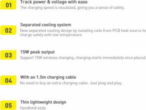Ładowarka Baseus Simple Mini2 Indukcyjna  (CCJJ010001) 2
