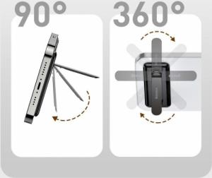 Baseus Uchwyt obrotowy Baseus Foldable Bracket do telefonu (czarny) 5