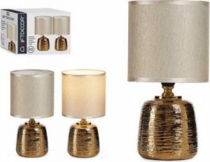 Lampa stołowa Gift Decor Lampa stołowa Cylindryczna Ceramika Złoty (13 x 26,5 x 13 cm) (2 pcs) 1