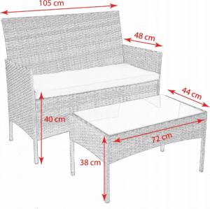 Jumi Meble ogrodowe technorattan MOKKA taras zestaw 14