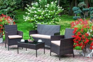 Jumi Meble ogrodowe technorattan MOKKA taras zestaw 2