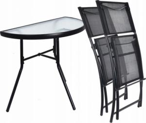 Jumi Meble na Balkon Ogród Taras Komplet STÓŁ 2 KRZESŁA 12