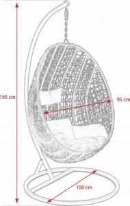 Jumi Fotel wiszący ogrodowy KOKON huśtawka KOSZ BUJANY 5