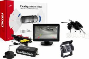 AMiO Zestaw czujników parkowania tft01 4,3" z kamerą hd-501-ir 4 sensory białe 1