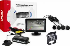 AMiO Zestaw czujników parkowania tft01 4,3" z kamerą hd-501-ir 4 sensory czarne 1