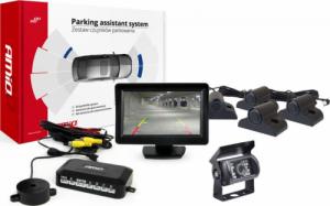 AMiO Zestaw czujników parkowania tft01 4,3" z kamerą hd-501-ir 4 sensory czarne truck 1