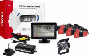 AMiO Zestaw czujników parkowania tft01 4,3" z kamerą hd-501-ir 4 sensory czarne wewnętrzne 1