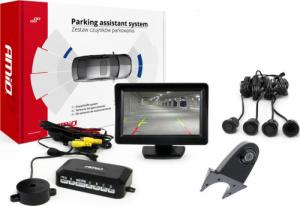 AMiO Zestaw czujników parkowania tft01 4,3" z kamerą hd-502-ir 4 sensory czarne "gold" 1