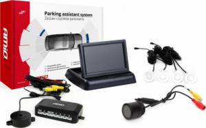 AMiO Zestaw czujników parkowania tft02 4,3" z kamerą hd-301-ir 4 sensory białe 1
