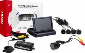 AMiO Zestaw czujników parkowania tft02 4,3" z kamerą hd-301-ir 4 sensory czarne 1