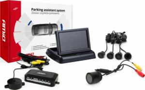 AMiO Zestaw czujników parkowania tft02 4,3" z kamerą hd-301-ir 4 sensory czarne "gold" 1