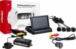 AMiO Zestaw czujników parkowania tft02 4,3" z kamerą hd-308-led 4 sensory czarne 1