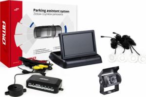 AMiO Zestaw czujników parkowania tft02 4,3" z kamerą hd-501-ir 4 sensory białe 1