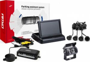 AMiO Zestaw czujników parkowania tft02 4,3" z kamerą hd-501-ir 4 sensory czarne "gold" 1
