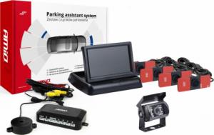 AMiO Zestaw czujników parkowania tft02 4,3" z kamerą hd-501-ir 4 sensory czarne wewnętrzne 1