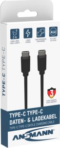 Kabel USB Ansmann USB-C - USB-C 2 m Czarny (456498) 2